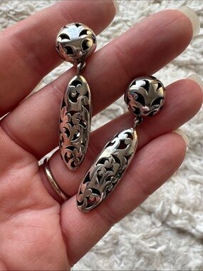 Lois Hill Sterling Intricate Earrings